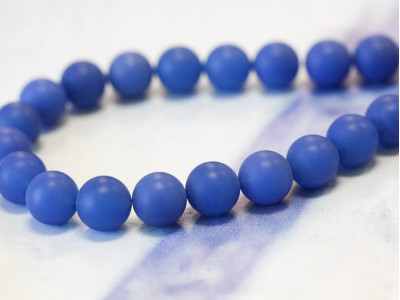 Matte Blue Onyx 12mm Round