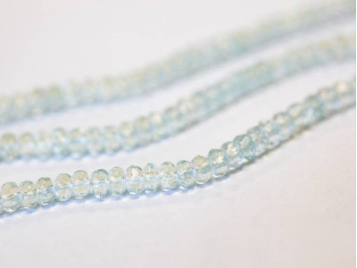 Blue Quartz 4mm Faceted Rondell