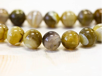 Yellow Botswana Agate 10mm Round