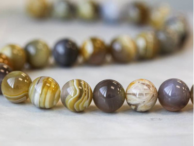 Yellow Botswana Agate 14mm Round