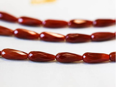 Carnelian 6x16 Faceted Teardrop