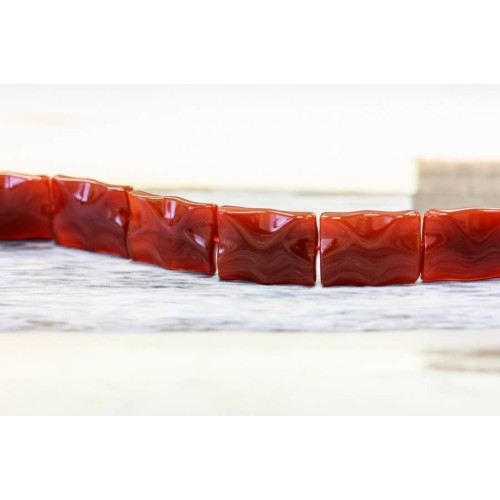 153-1200 Carnelian <br>15x20 Waved Flat Rectangle