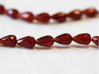 Carnelian 7.5x12 Faceted Teardrop