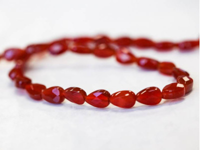 Carnelian 6x9 Faceted Flat Pear
