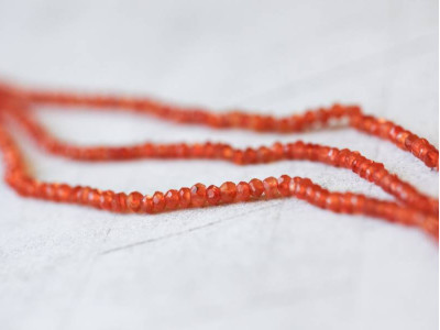 Carnelian 2.5-3mm Faceted Rondell