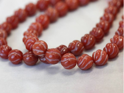 Carnelian 10mm S-Corrugated Round