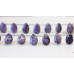 155-1047 Charoite <br>10x15 Flat Pear Drop