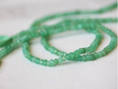 Chrysoprase 3-3.5mm Faceted Rondell