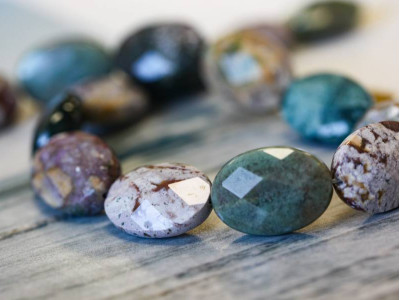 Fancy Jasper 18x25 Faceted Flat Oval