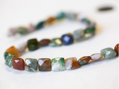 Fancy Jasper 8x8 Square Cushion Cut