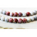 163-0588 Matte Flower Jasper <br>12mm Round