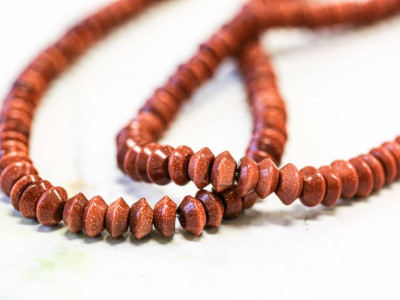 Goldstone 8mm Abacus Rondell