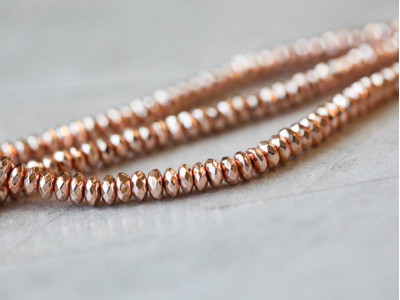 Hematine 4mm Faceted Rondell