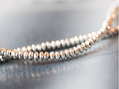 Hematine 4mm Faceted Rondell