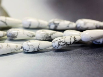 White Howlite 6x16 Teardrop