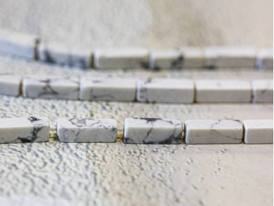 White Howlite 4x13 Rectangle