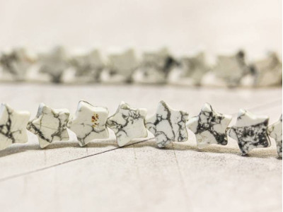 White Howlite 12mm Star