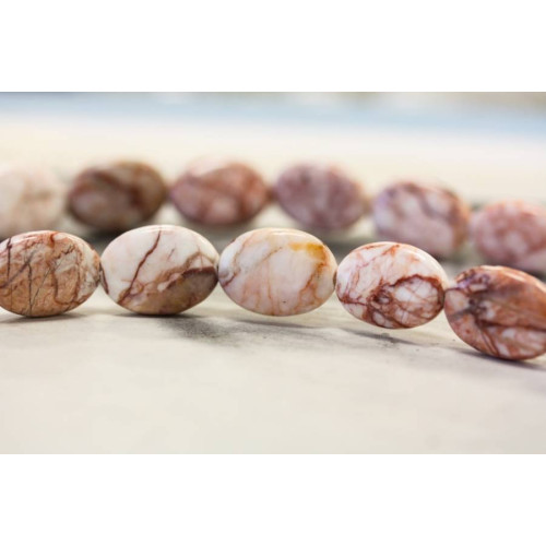 171-0002 Red Howlite <br>13x18 Flat Oval