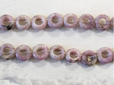 Lapidolite 10mm Undrilled Donut