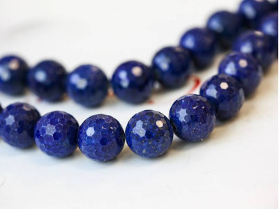 Natural Lapis 16mm Faceted Round