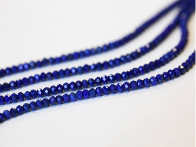 Natural Lapis 3mm Faceted Rondell