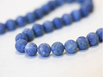 Matte Natural Lapis 8mm Round