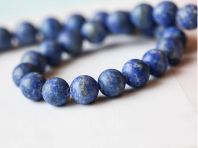 Matte Natural Lapis 8mm Round