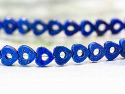 Natural Lapis 8mm Heart Donut