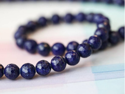 Natural Lapis 8mm Faceted Round