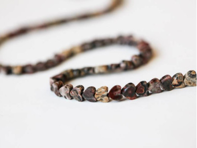 Leopard Skin Jasper 4mm Heart