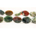 180-1015 Moss Agate <br>25x35 Faceted Flat Oval