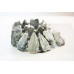 180-1071 Black Moss Agate <br>50x27 Heart Chocker