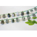180-1104 Moss Agate <br>6x9 Flat Pear Briolette