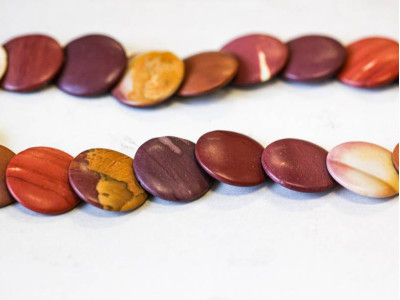 Mookaite 20mm Lentil