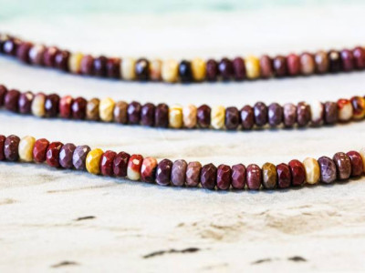 Mookaite 4mm Faceted Rondell