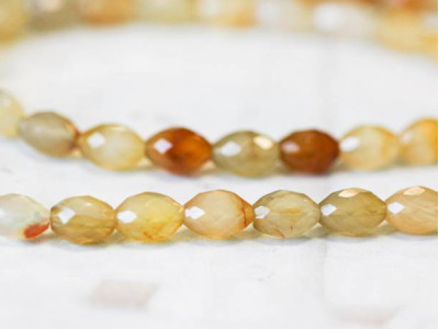 Natural Carnelian 7x10 Faceted Oval Rice
