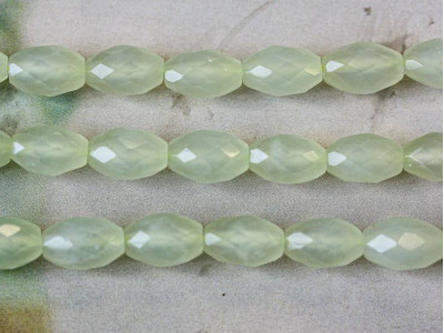 New Jade 8x12 Faceted Oval Rice