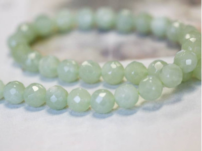 New Jade 8mm Faceted Round