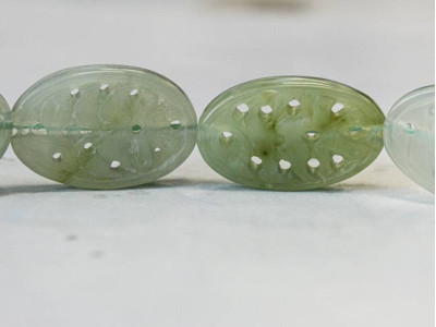 New Jade 20x30 Carved Oval