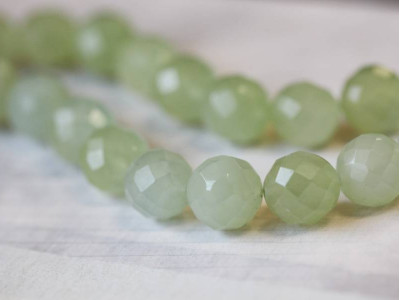 New Jade 13-14mm Faceted Round