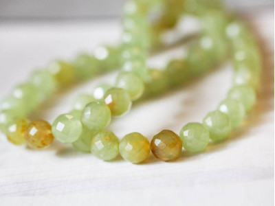 New Jade 8mm Faceted Round