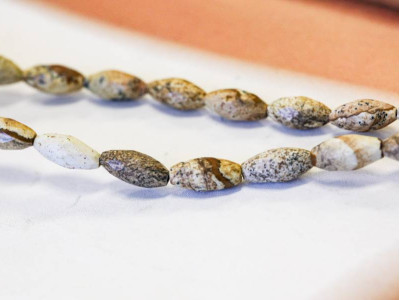 Picture Jasper 6x12 Faceted Oval Rice