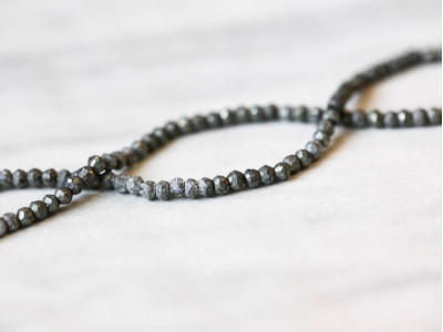 Pyrite 3mm Faceted Rondelle