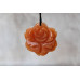 191-1031 Red Aventurine <br>35mm Carved Flower Pendant
