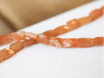 Red Aventurine 6x9 Faceted Flat Rectangle