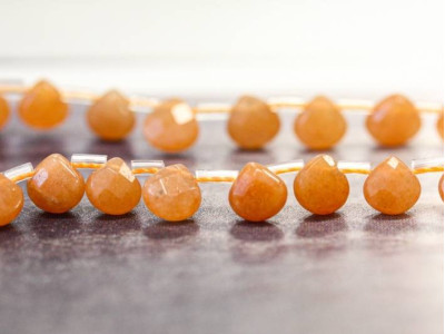 Red Aventurine 6mm Flat Pear Briolette