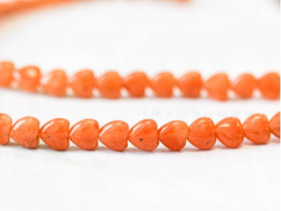 Red Aventurine 8mm Puffy Heart