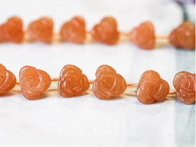 Red Aventurine 10mm Flower