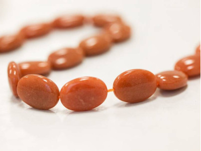 Red Aventurine 13x18 Puffy Flat Oval