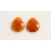 191-1229 Red Aventurine <br>22x25 Faceted Flat Pear Pendant